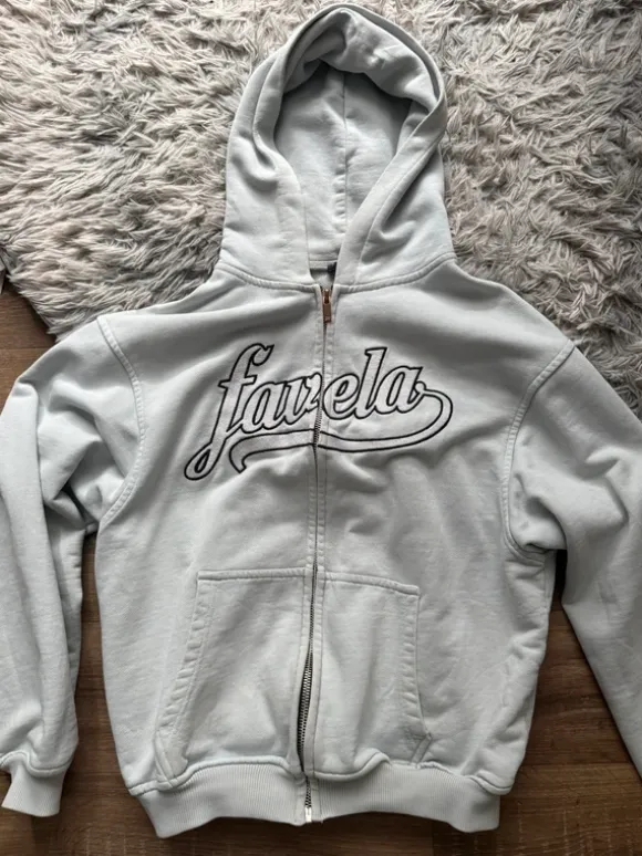 Hell blauen zip-Hoodie