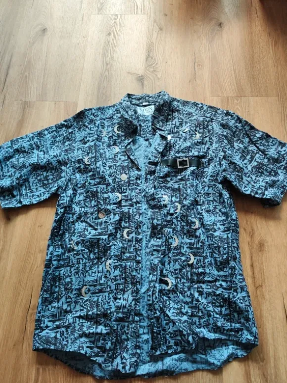 Hemd Mond Eton Shirts L 41/42 blau schwarz