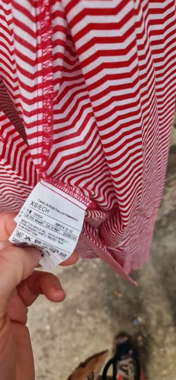 Hemd/Bluse gestreift rot/weiß