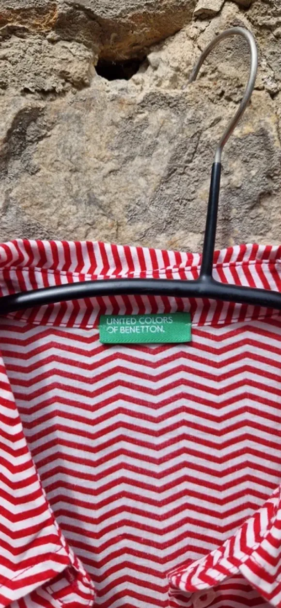 Hemd/Bluse gestreift rot/weiß