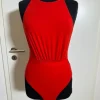 Hermès Badeanzug / Swimsuit in leuchtendem Rot M/L