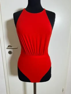 Hermès Badeanzug / Swimsuit in leuchtendem Rot M/L