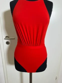 Hermès Badeanzug / Swimsuit in leuchtendem Rot M/L