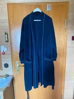 Herren Bademantel Schiesser blau Größe M/50