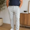 Herren Chino Hose - 36/32 - taupe - grau - Indicode Jeans