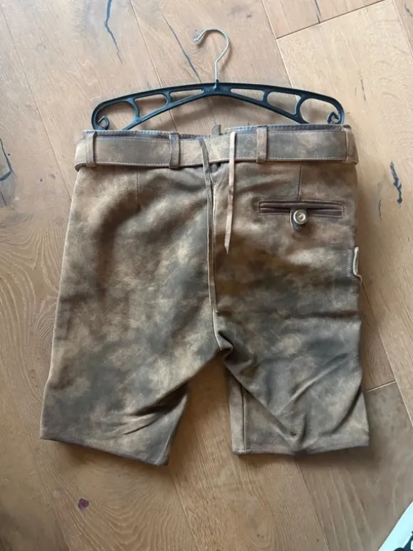 Herren Lederhose Gr. 46 Echtleder ungetragen Trachtenhose