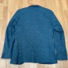 Herrensakko / Blazer - gemustert - blau / weiß - Slim Fit -