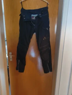 HG Tuareg Motorradhose Gr. L mit Knie- & Hüftpolstern Sheltec Membran Schwarz