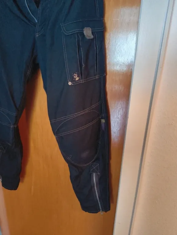 HG Tuareg Motorradhose Gr. L mit Knie- & Hüftpolstern Sheltec Membran Schwarz