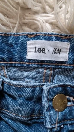 high Waist Lee Barrel Jeans 38 dunkelblaue Waschung Ballonjeans 80er Nena
