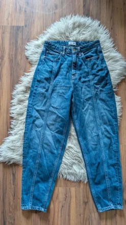 high Waist Lee Barrel Jeans 38 dunkelblaue Waschung Ballonjeans 80er Nena