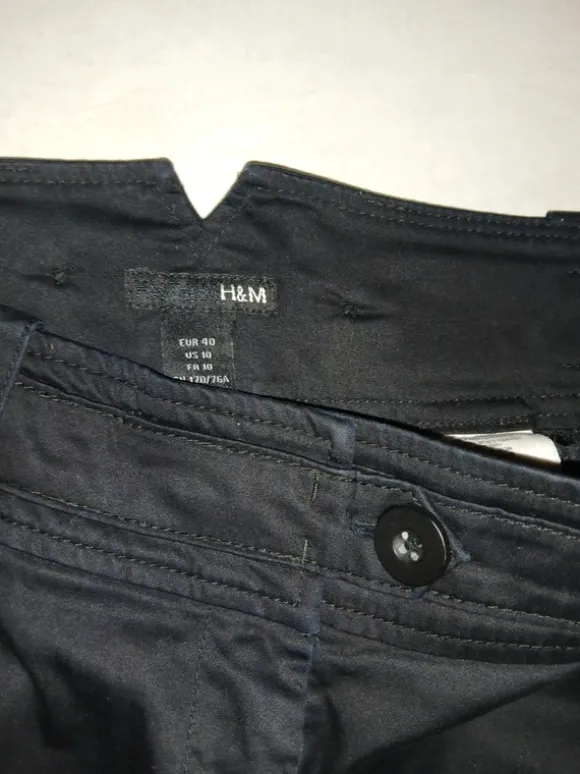 H&M 3/4 Hose schwarz mit Bügelfalte