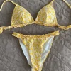 H&M Bikini Blumen gelb/weiß gr. S