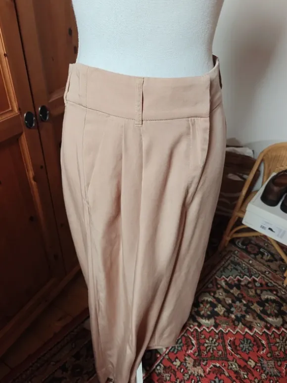 H&M Hose weites Bein beige