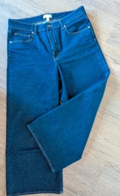 H&M Jeans mit weitem Bein, Größe 44,blau