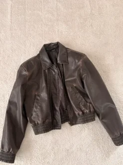 H&M Kunstleder Bomberjacke