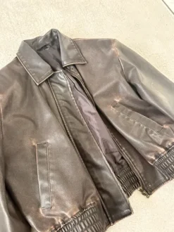 H&M Kunstleder Bomberjacke