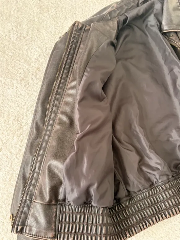 H&M Kunstleder Bomberjacke