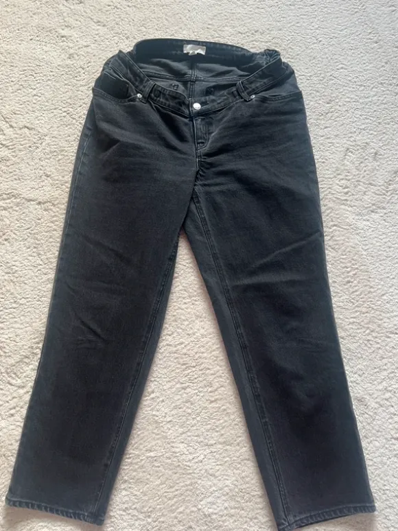 H&M Mama Before & After Straight Low Ankle Jeans