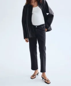 H&M Mama Before & After Straight Low Ankle Jeans