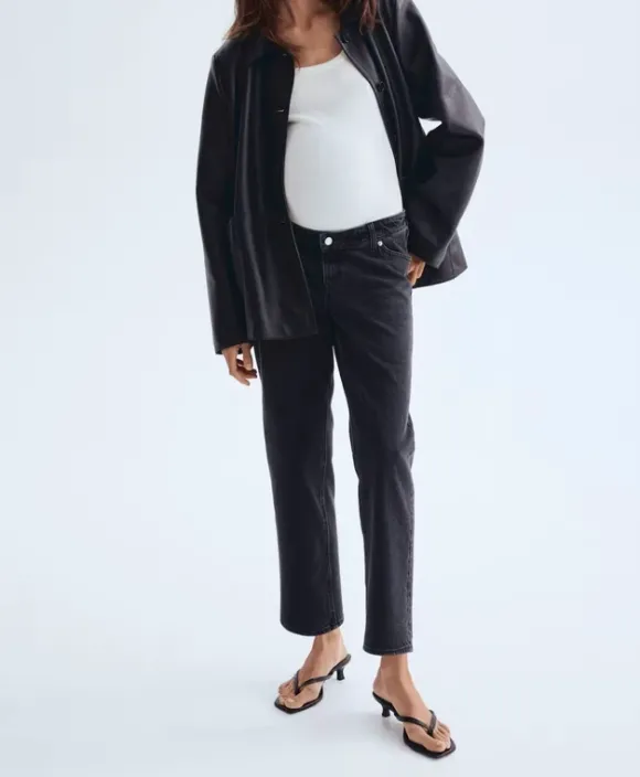 H&M Mama Before & After Straight Low Ankle Jeans