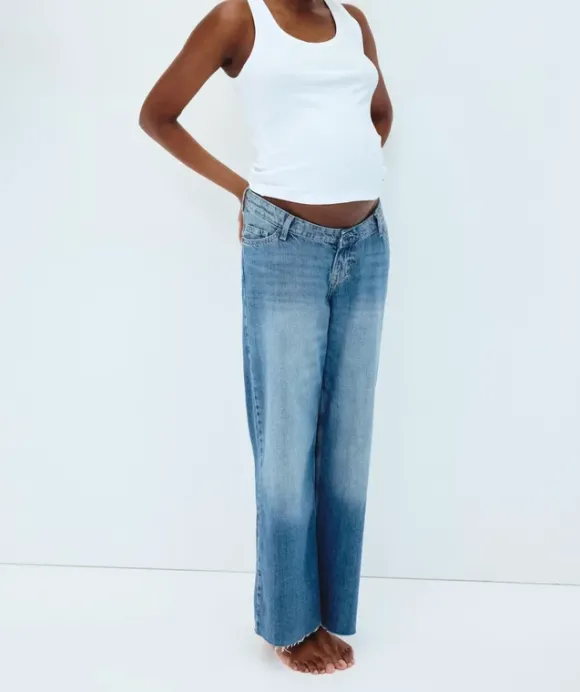 H&M Mama wide low Jeans