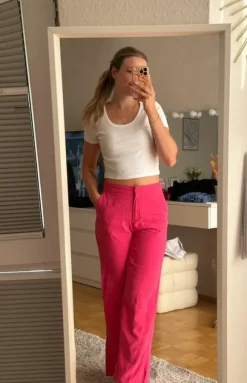 H&M Pinke Stoffhose