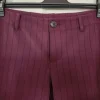 H&M Schlaghose bordo mit schwarzen Nadelstreifen