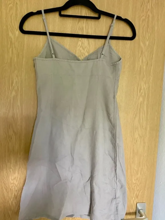 H&M Sommer Kleid aus Baumwolle in beige khaki - Größe XS