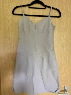 H&M Sommer Kleid aus Baumwolle in beige khaki - Größe XS