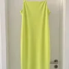 H&M Sommerkleid neongrün neu midilänge