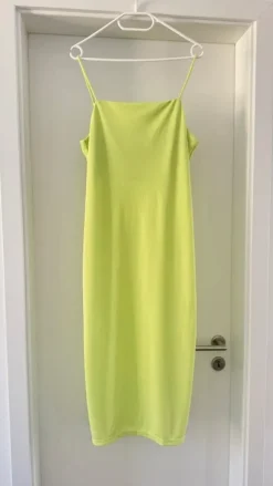H&M Sommerkleid neongrün neu midilänge