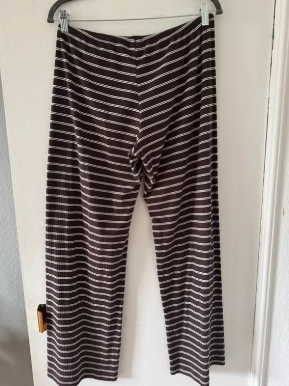 H&M Stoffhose Braun weiß gestreift Größe M