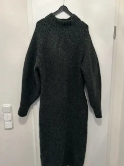 H&M Strickkleid Wollkleid L anthrazit