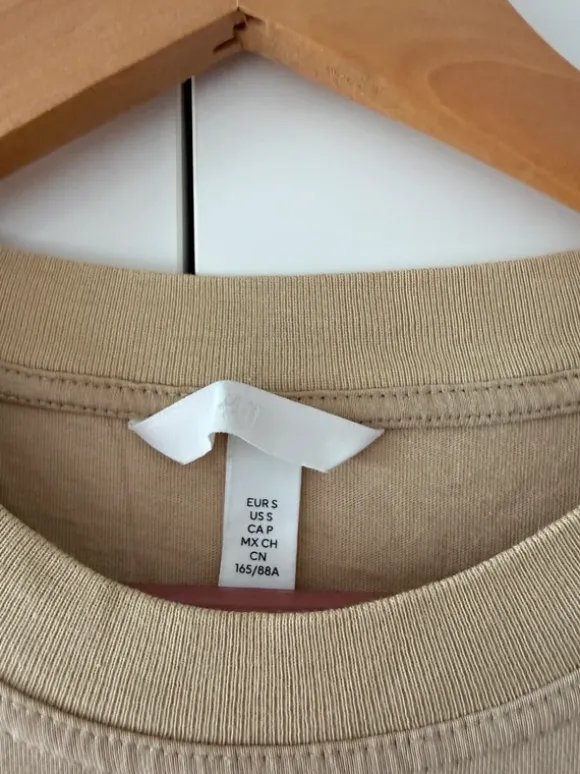H&M t-Shirt Kleid in beige