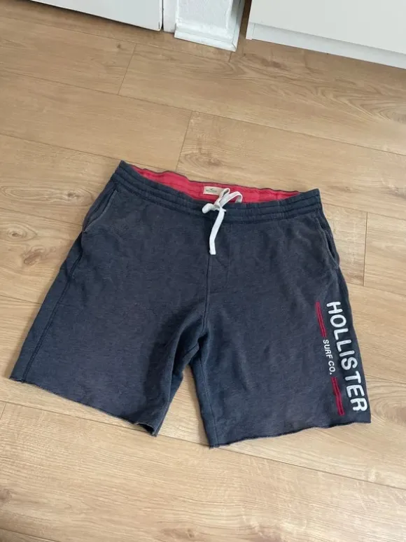 Hollister Sweatshorts XL – dunkelblau/grau