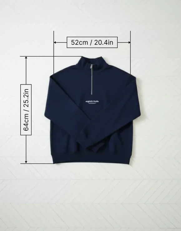 Jack & Jones Navy Half Zip Sweatshirt – Men’s Pullover