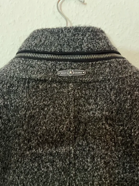 Jacke Mantel grau meliert Daunen MileStone