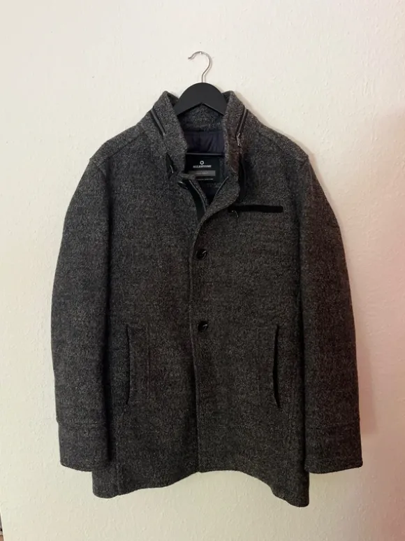 Jacke Mantel grau meliert Daunen MileStone