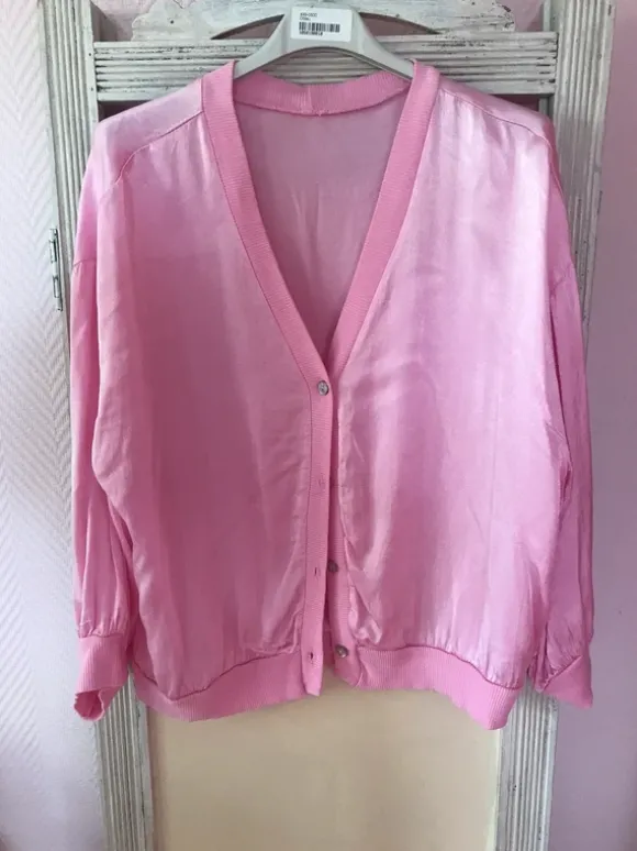 Jacke Top pink made in Italy neuwertig Viskose
