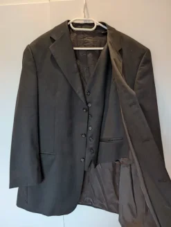Jacket und Weste Anzug Herren Dunkelgrau Gr. 52 Marke Bäumler