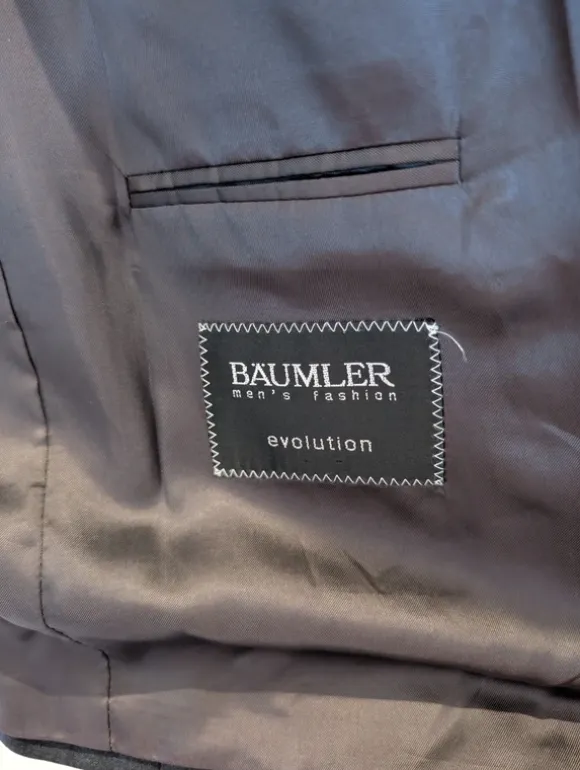 Jacket und Weste Anzug Herren Dunkelgrau Gr. 52 Marke Bäumler