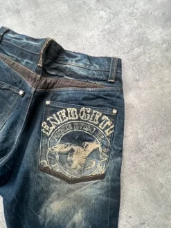 Japanese Evisu Straight Fit Denim | Dark Blue | W28 L32