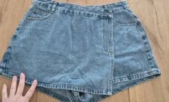 Jeans Skort Hosenrock Gr. 40 M L Damen Sommer 2026 Blogger weich