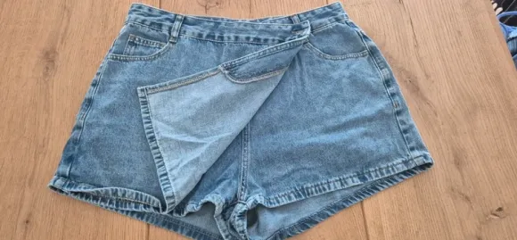 Jeans Skort Hosenrock Gr. 40 M L Damen Sommer 2026 Blogger weich