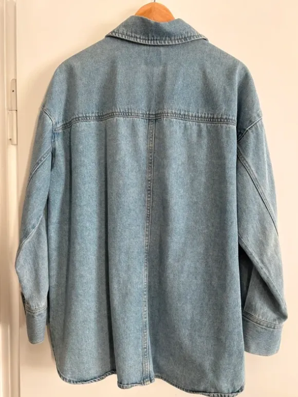 Jeansjacke oder -Hemd oversized