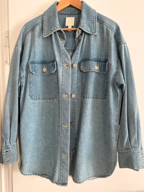 Jeansjacke oder -Hemd oversized