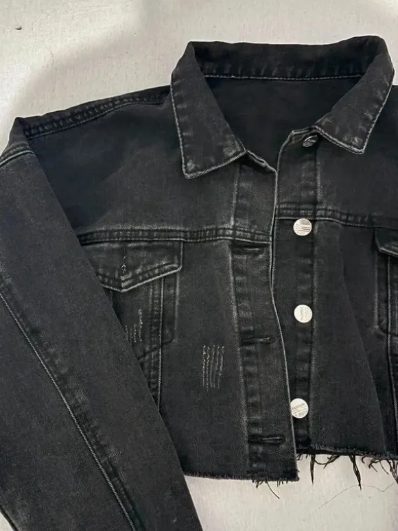 Jeansjacke schwarz Größe S