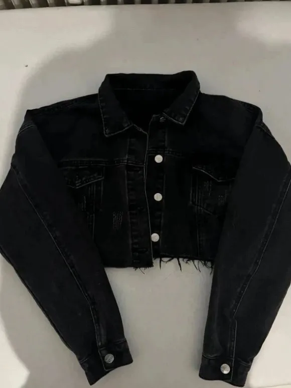 Jeansjacke schwarz Größe S