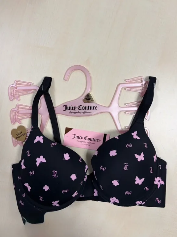 Juicy Couture BH Bombshell Push up schwarz rosa pink
